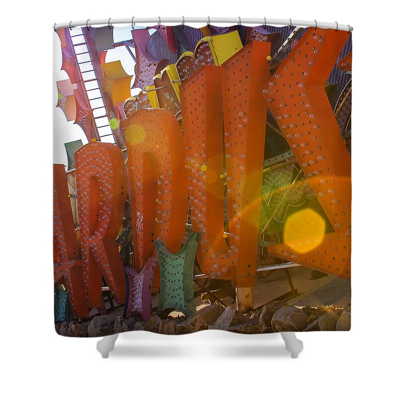 Neon Shower Curtain featuring the photograph Neon Stardust by Bonny Puckett