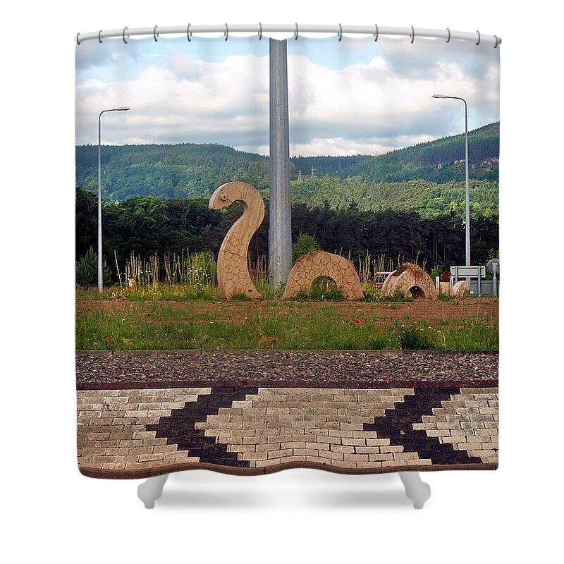 Nessie Shower Curtain featuring the photograph Nessie Sculpture by Richard Thomas