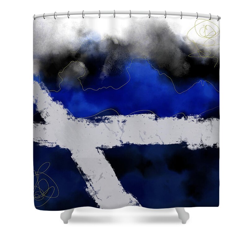 Storm Shower Curtain featuring the digital art Never-ending Storm by Amber Lasche