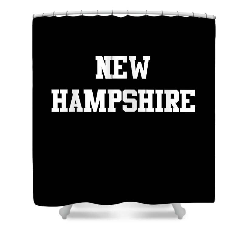 Funny Shower Curtain featuring the digital art New Hampshire by Flippin Sweet Gear