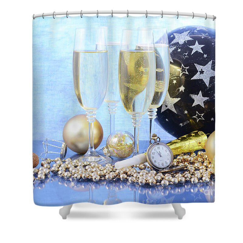 2018 Shower Curtain featuring the photograph New Year Celebration Party by Milleflore Images