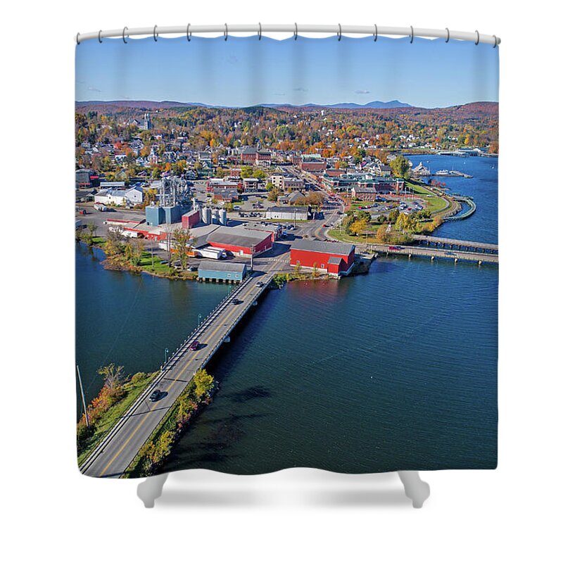 Newport Vt Shower Curtain featuring the photograph Newport City Vermont by John Rowe