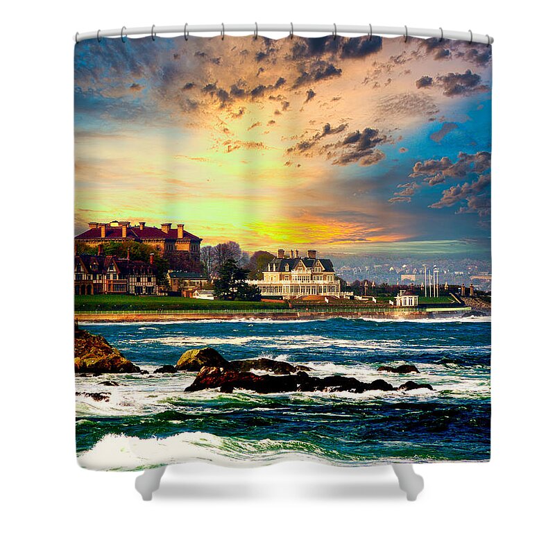 Newport Rhode Island Shower Curtain featuring the digital art Newport Rhode Island by Don Wright