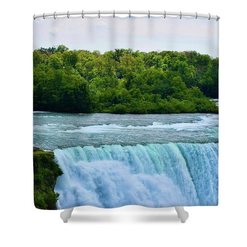 Niagara Shower Curtain featuring the photograph Wide View American Falls,Niagara by Bnte Creations