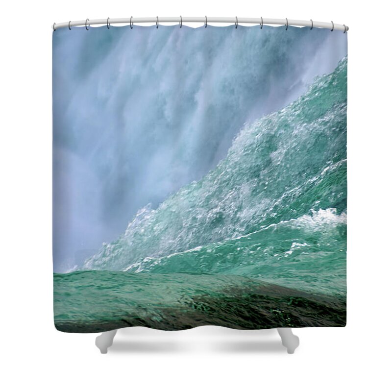 Niagara Shower Curtain featuring the photograph Niagara Falls at the Edge by Flinn Hackett