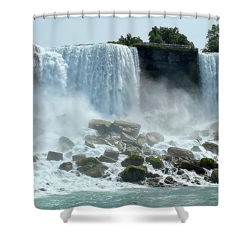 Niagara Falls Shower Curtain featuring the photograph Niagara Falls by Medge Jaspan