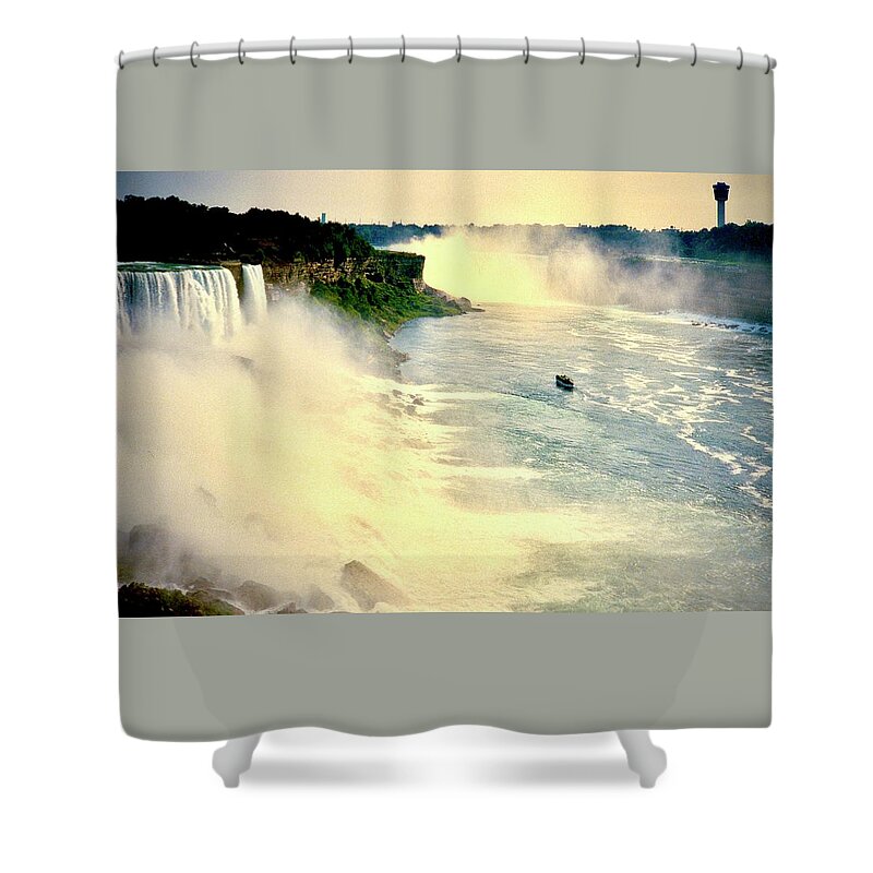  Shower Curtain featuring the photograph Niagra Falls 1984 by Gordon James