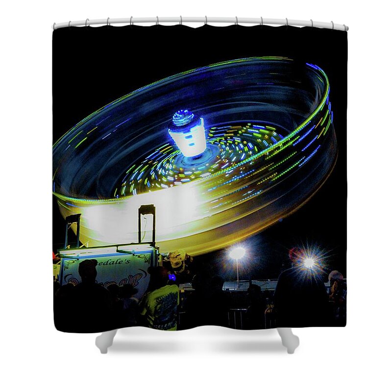 Night Shower Curtain featuring the photograph Night Ride by Addison Likins