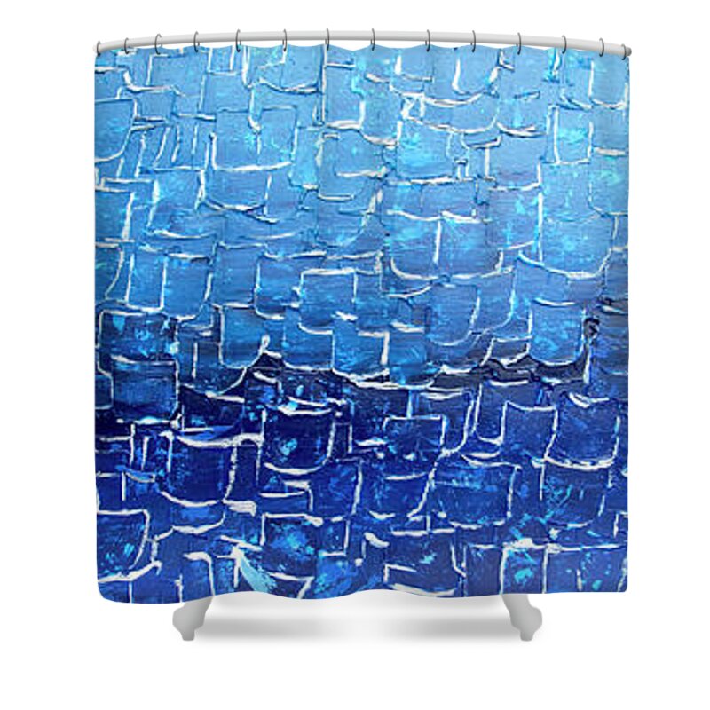 Night Shower Curtain featuring the painting Night Sky by Linda Bailey