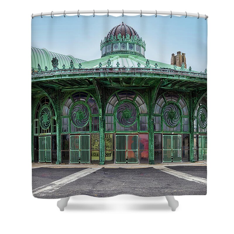 Asbury Park Shower Curtain featuring the photograph NJ Asbury Park Carousel by Susan Candelario