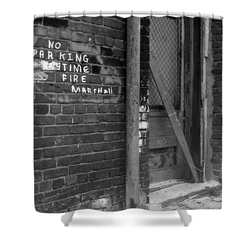 Atlanta Shower Curtain featuring the photograph No Parking by John Simmons