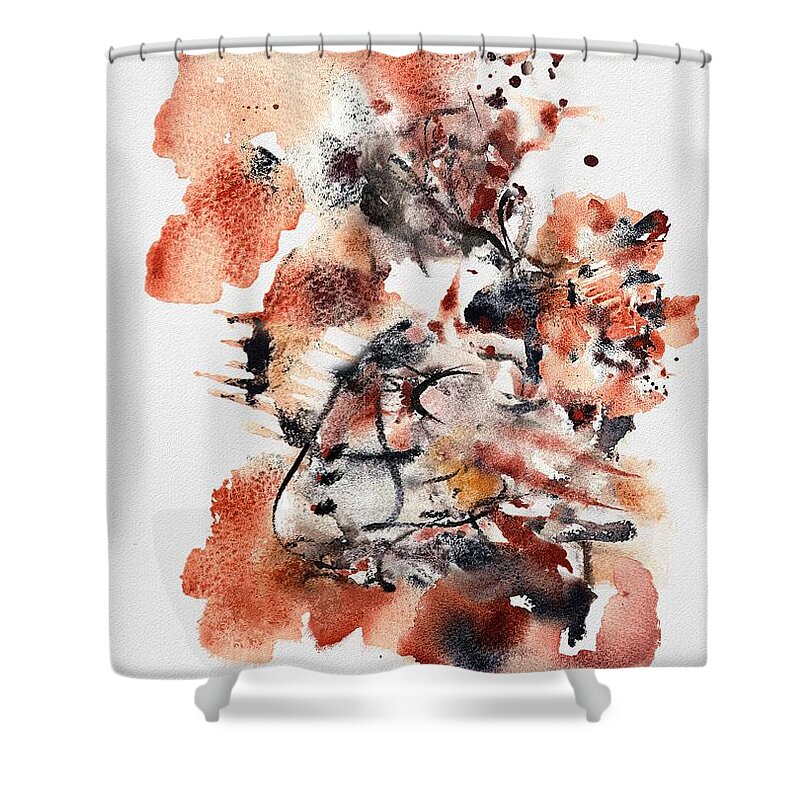 Abstractdigitalpainting Shower Curtain featuring the painting No.47 by Wolfgang Schweizer