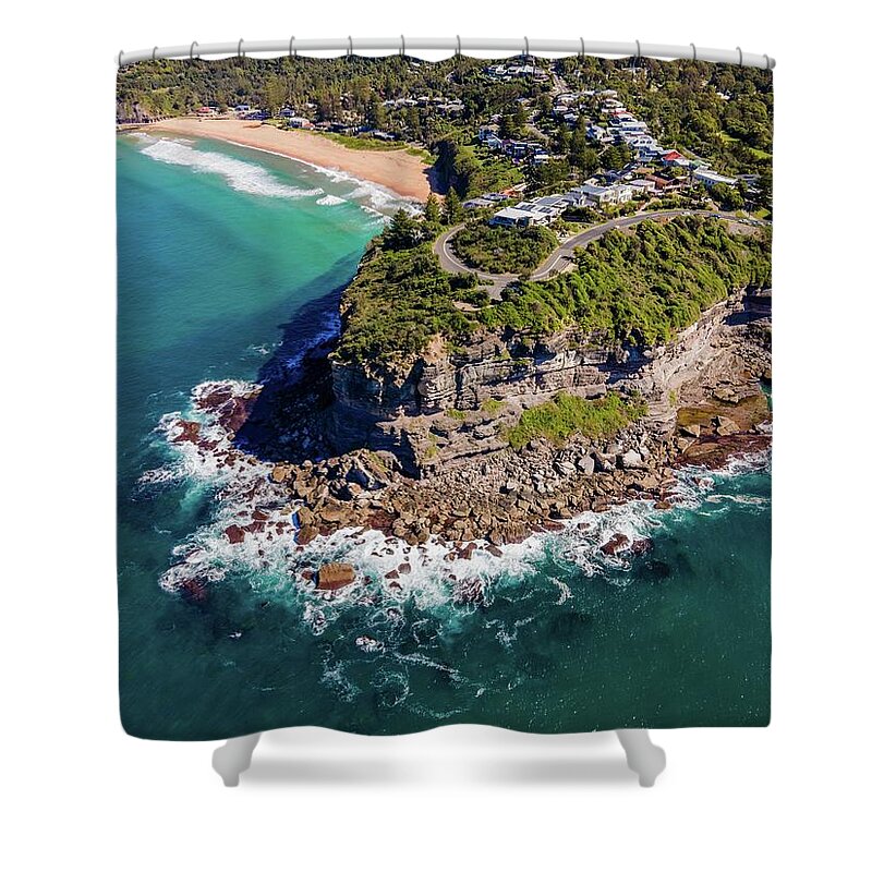 Beach Shower Curtain featuring the photograph North Bilgola Headland No 1 by Andre Petrov