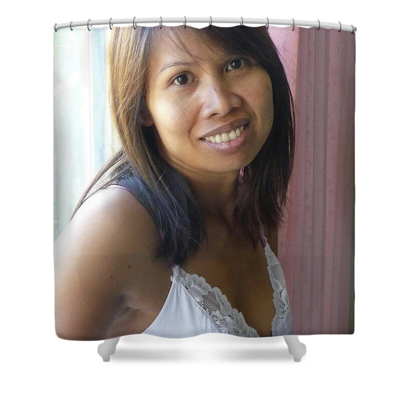 Asian Shower Curtain featuring the photograph Not the girl next door by Jeremy Holton