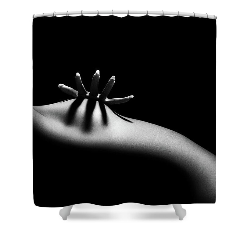 Woman Shower Curtain featuring the photograph Nude woman bodyscape 11 by Johan Swanepoel