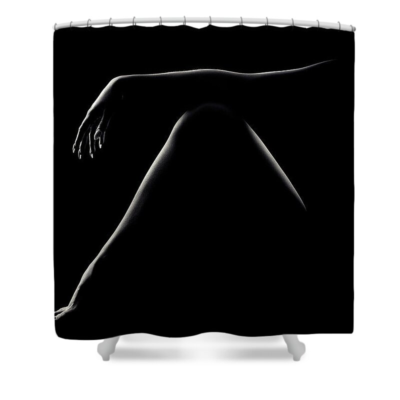Woman Shower Curtain featuring the photograph Nude woman bodyscape 51 by Johan Swanepoel