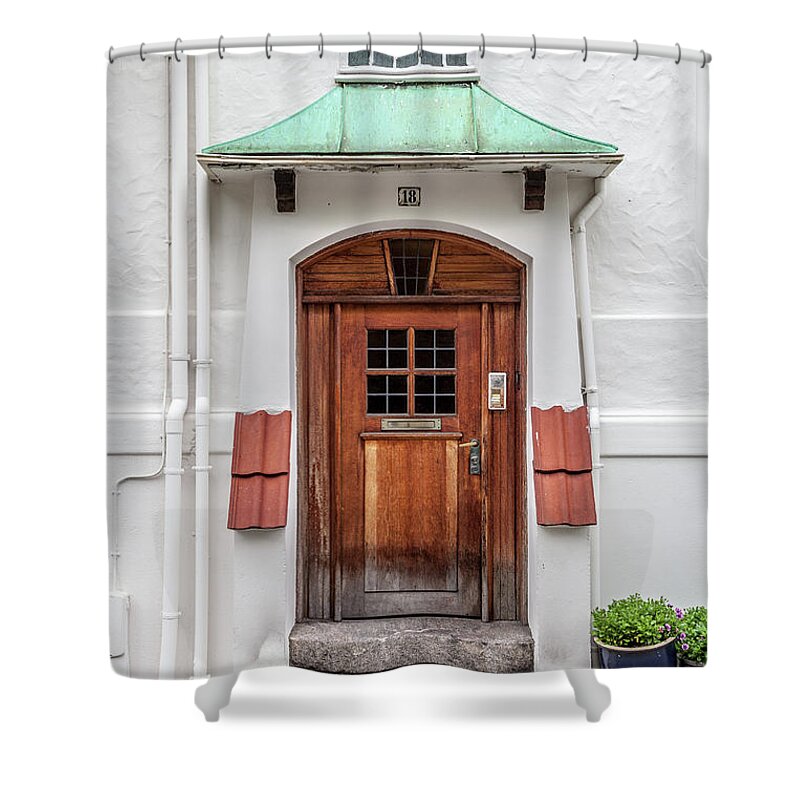 Norway Shower Curtain featuring the photograph Number 18 in Bergen by W Chris Fooshee