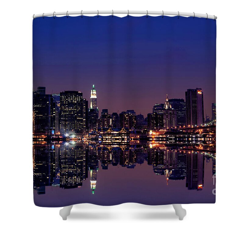New York City Shower Curtain featuring the photograph NYC Skyline New York City USA by Sabine Jacobs
