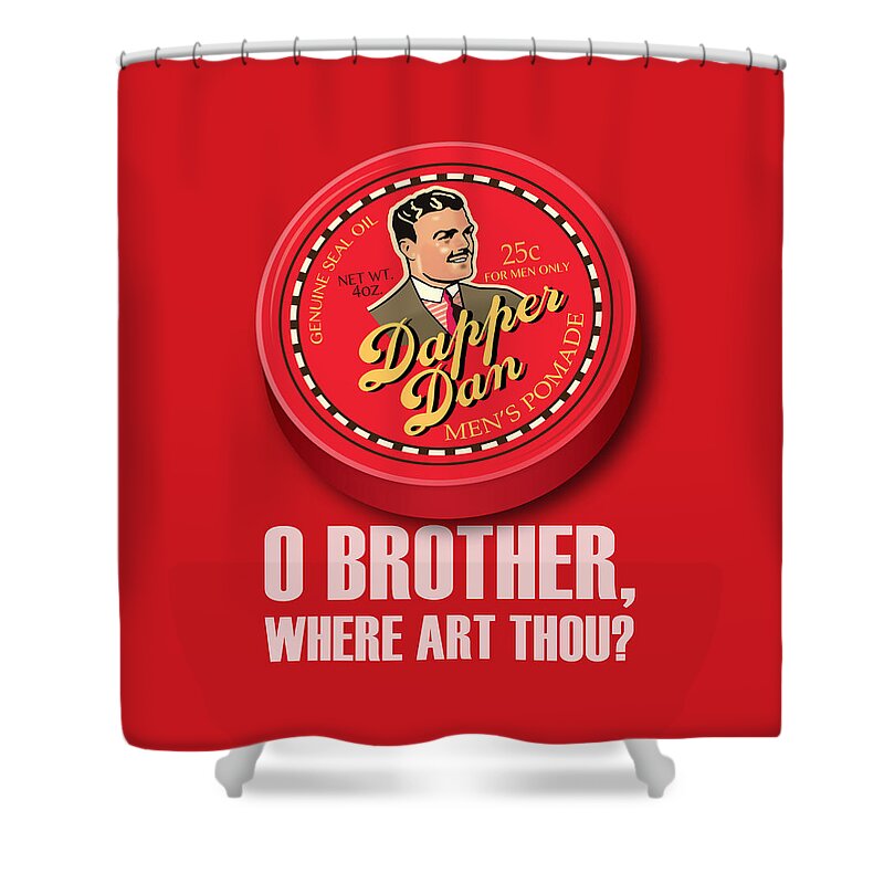 O Brother Where Art Thou? Shower Curtain featuring the digital art O Brother Where Art Thou? - Alternative Movie Poster by Movie Poster Boy