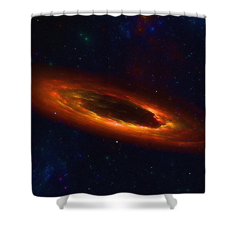 3d Shower Curtain featuring the painting Object Fire Ring by George Art Gallery
