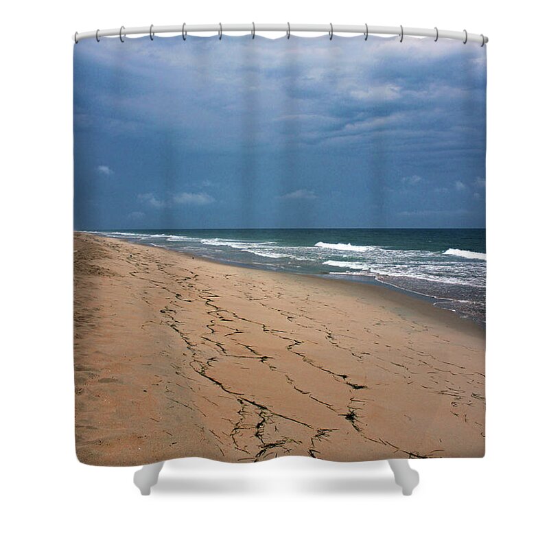 Beach Shower Curtain featuring the photograph OC After A Storm8784 by Carolyn Stagger Cokley