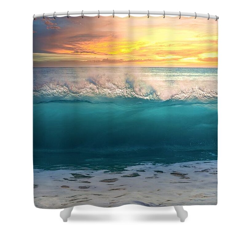 Ocean Shower Curtain featuring the photograph Ocean Beach Sunset Photo 193 by Lucie Dumas