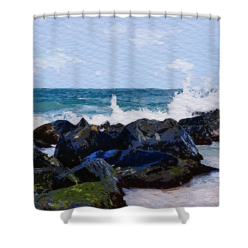 Ocean Shower Curtain featuring the photograph Ocean Meets The Coast by Pheasant Run Gallery