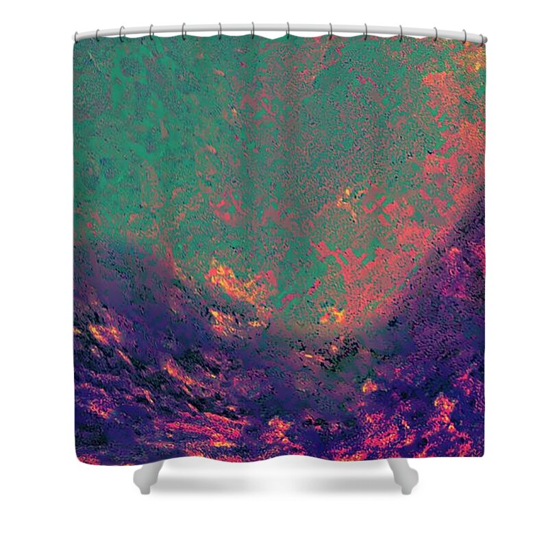 Waters Shower Curtain featuring the digital art Ocean Stillness by Glenn Hernandez
