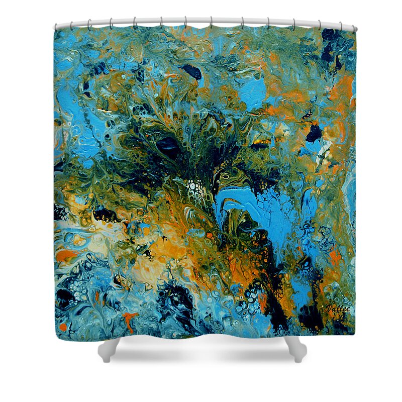 Underwater Shower Curtain featuring the painting Octopus Garden by Vallee Johnson