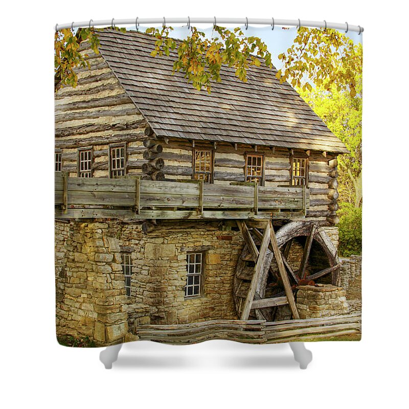 Mill Shower Curtain featuring the photograph Old Cabin Mill by Randy Bradley