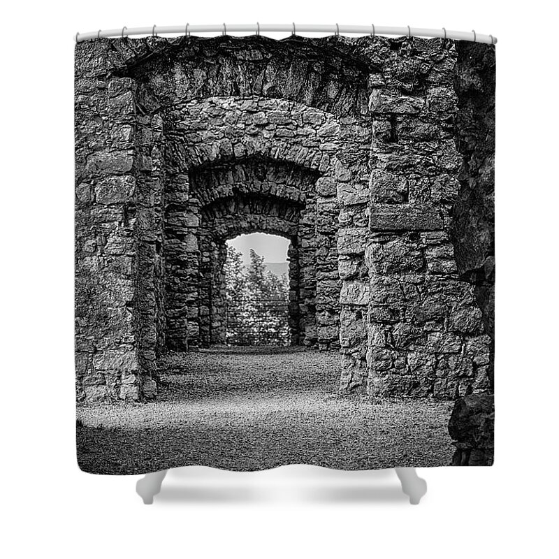 Belfort Shower Curtain featuring the photograph Old doors are open by The P