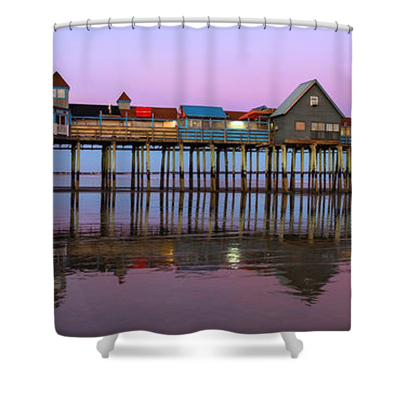 Maine Shower Curtain featuring the photograph Old Orchard Beach Pier by Gary Johnson