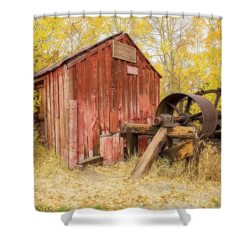 Shed Shower Curtain featuring the photograph Old Red Shed by Randy Bradley