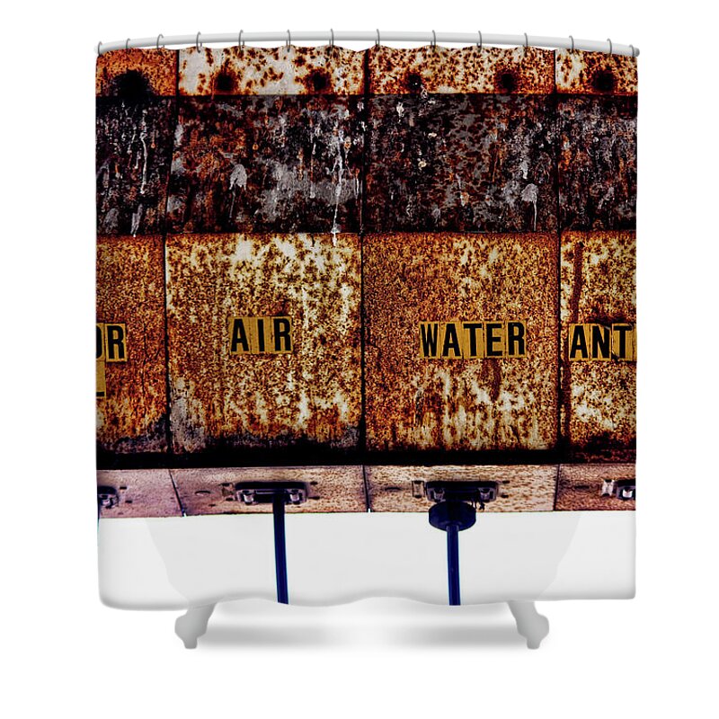 Rust Shower Curtain featuring the photograph Old Tanks by Kevin Duke
