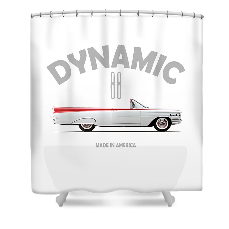 Oldsmobile Shower Curtain featuring the photograph Oldsmobile Dynamic 88 by Mark Rogan