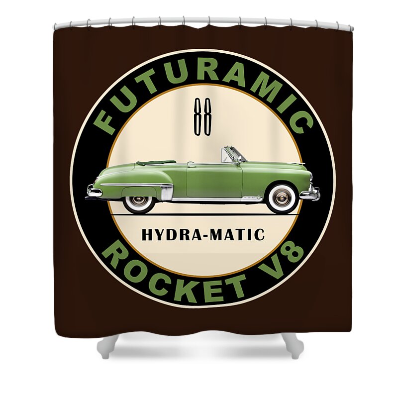 Oldsmobile Shower Curtain featuring the photograph Oldsmobile Futuramic 88 by Mark Rogan