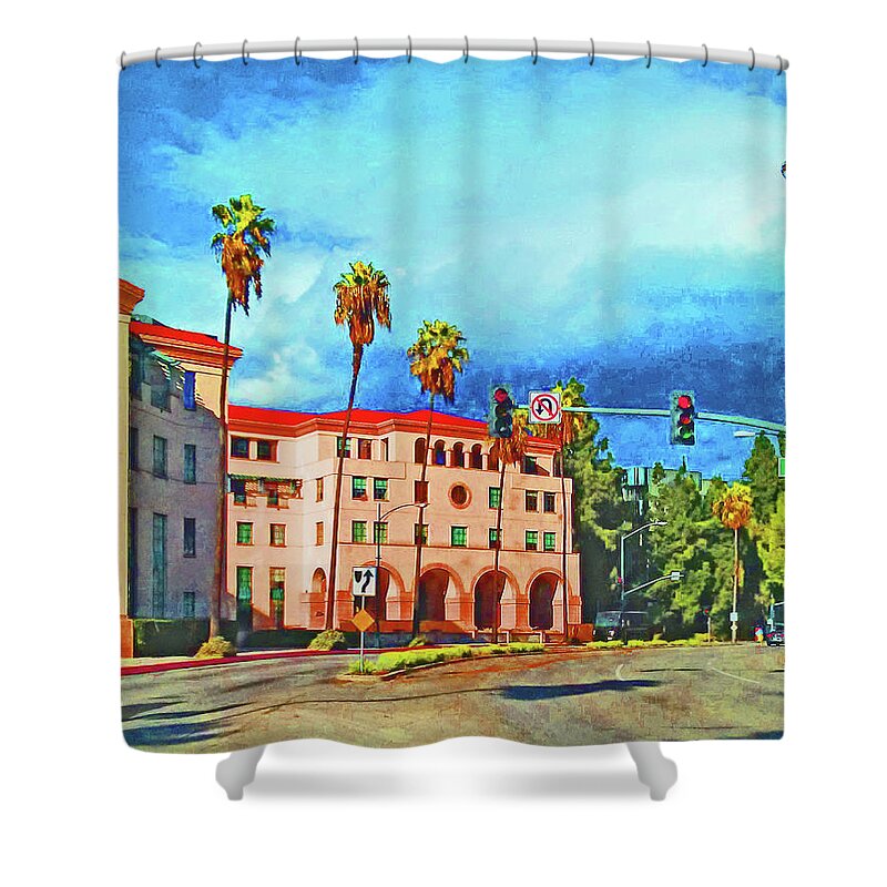 Street Shower Curtain featuring the photograph Olive Avenue by Andrew Lawrence