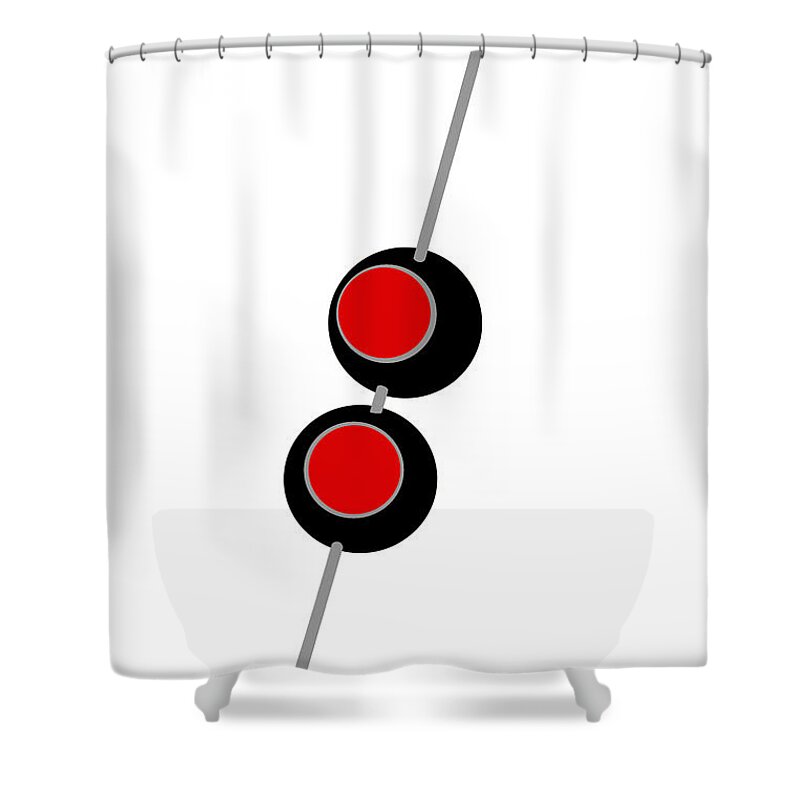Richard Reeve Shower Curtain featuring the digital art Olives 2 by Richard Reeve