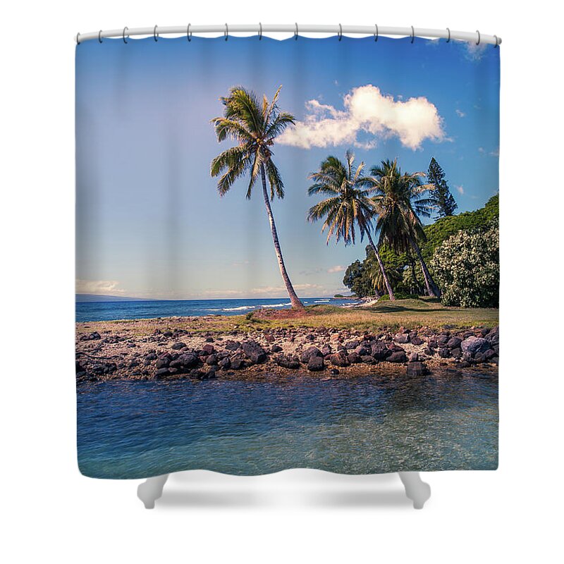 Maui Shower Curtain featuring the photograph Olowalu Bay by Chris Spencer