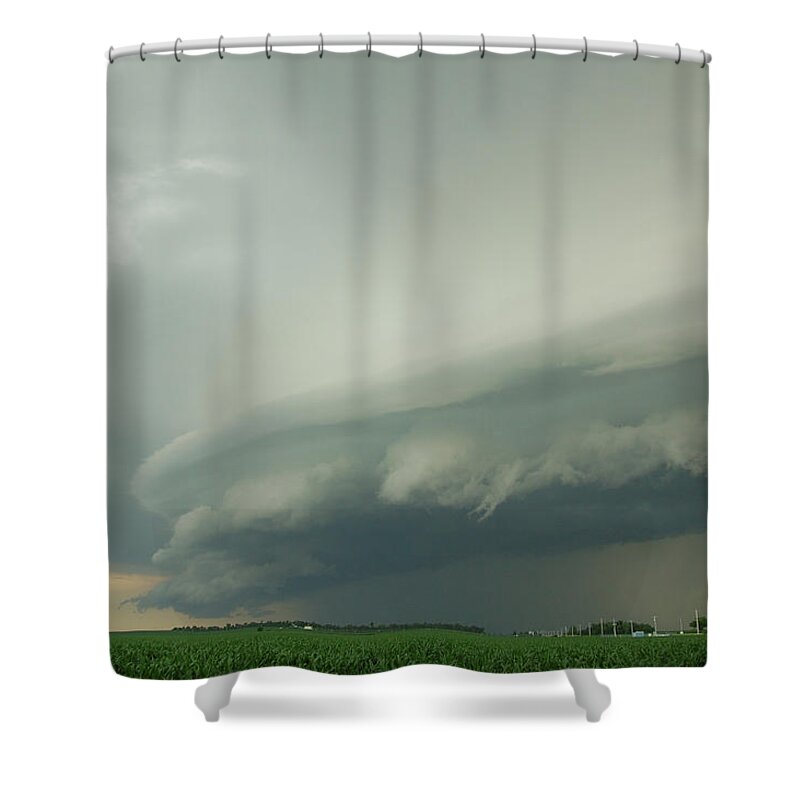 Nebraskasc Shower Curtain featuring the photograph Ominous Nebraska Outflow 022 by NebraskaSC