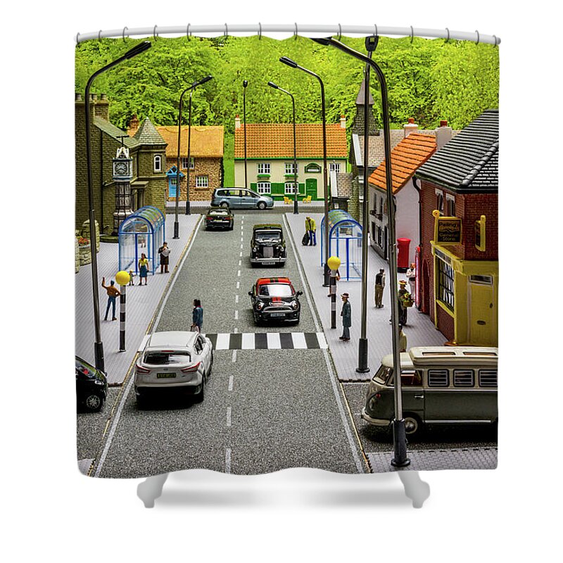 High Street Shower Curtain featuring the photograph On The High Street by Steve Purnell