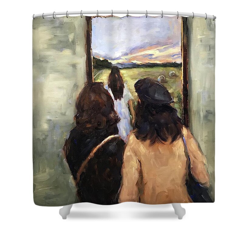 Museum Shower Curtain featuring the painting Once Upon A Dream by Ashlee Trcka