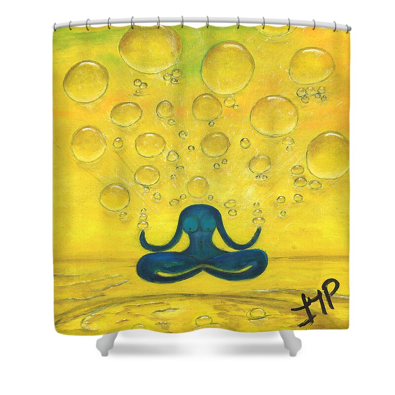 Spirituality Shower Curtain featuring the painting One Consciousness by Esoteric Gardens KN