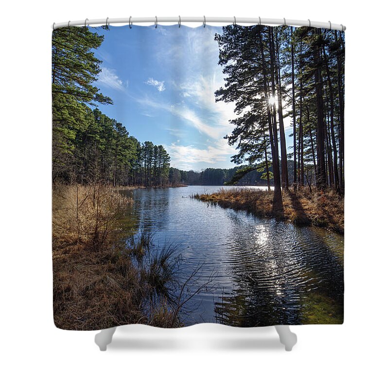 Lake Shower Curtain featuring the photograph One Horse Gap Lake by Grant Twiss