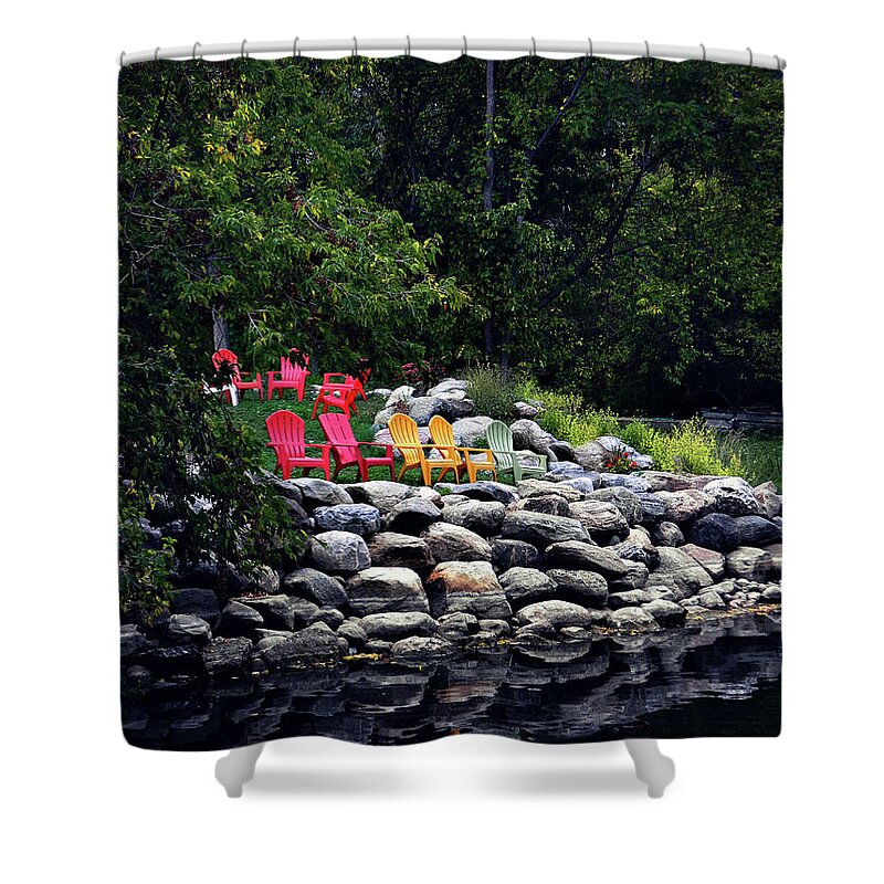 Only One Green Shower Curtain featuring the photograph Only One Green by Cyryn Fyrcyd