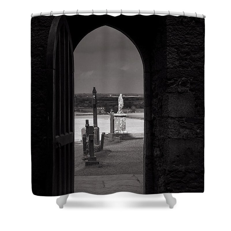 Cashel Shower Curtain featuring the photograph Open doorway by Agnes Caruso