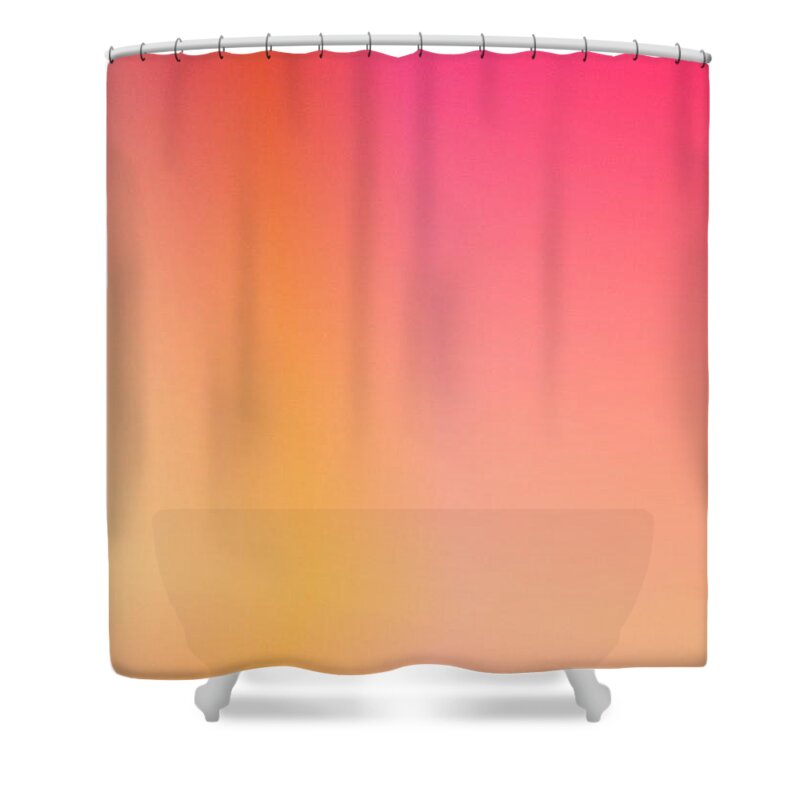 Orange Shower Curtain featuring the digital art Orange pink fizz gradient abstract by Itsonlythemoon -