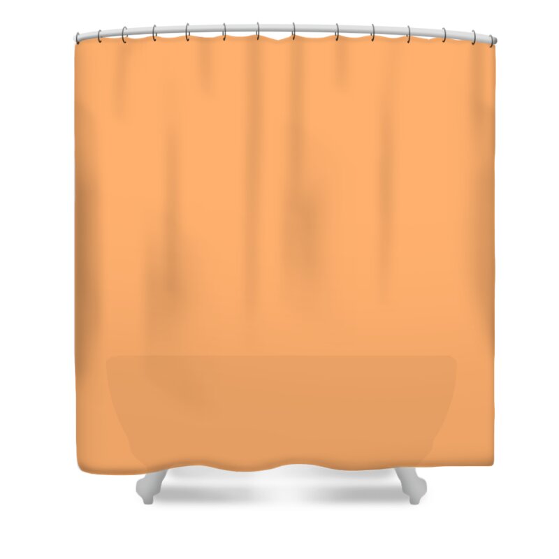 Orange Shower Curtain featuring the digital art Orange Solid Color match for Love and Peace Design by Delynn Addams