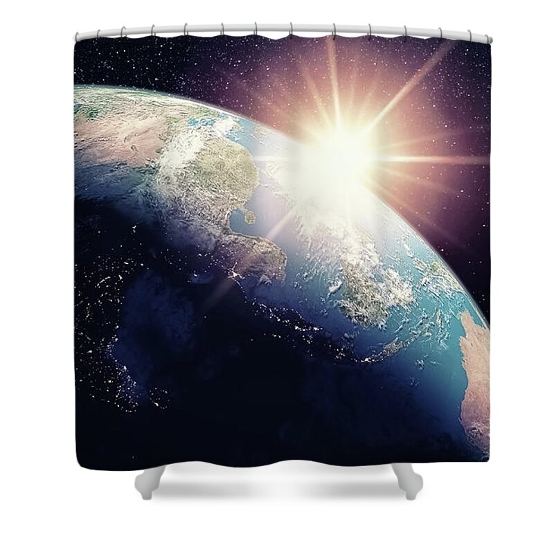 Globalization Shower Curtains