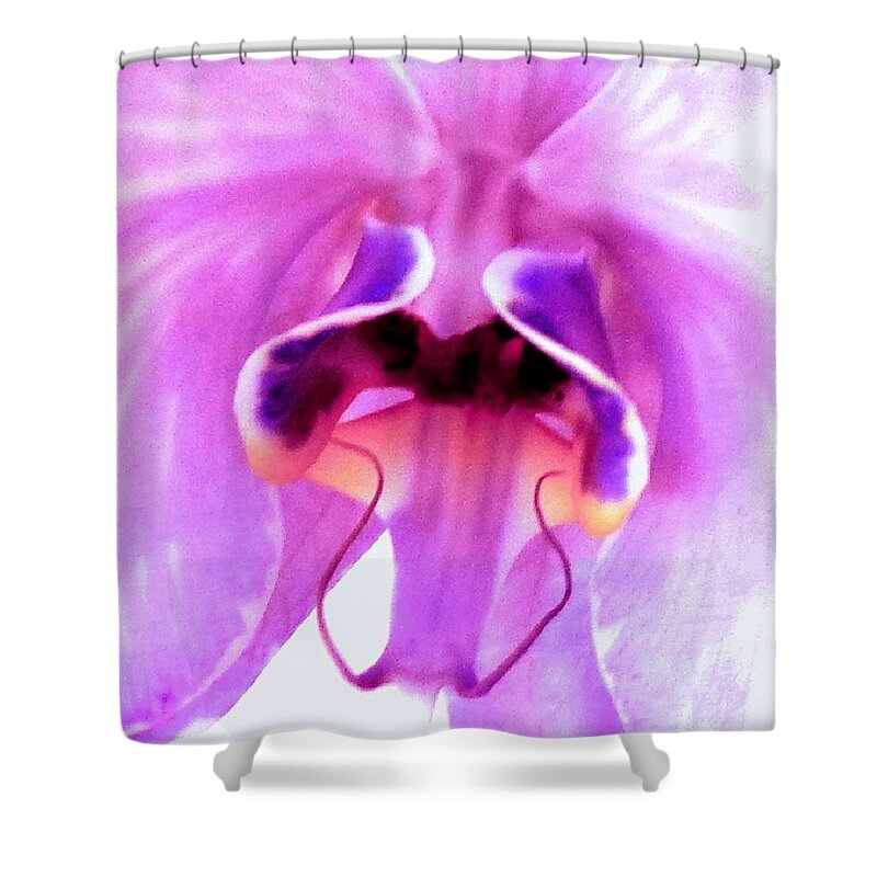 Orchid Shower Curtain featuring the photograph Orchid-InnerSecrets by VIVA Anderson